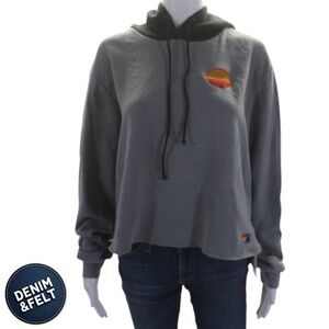 Aviator Nation Gray Hoodie with Black Hood